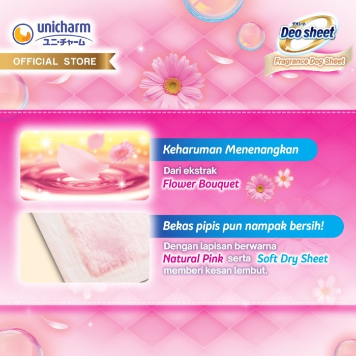 Unicharm Pet Deo Sheet Anjing Regular Size - Underpad Isi 6 pcs