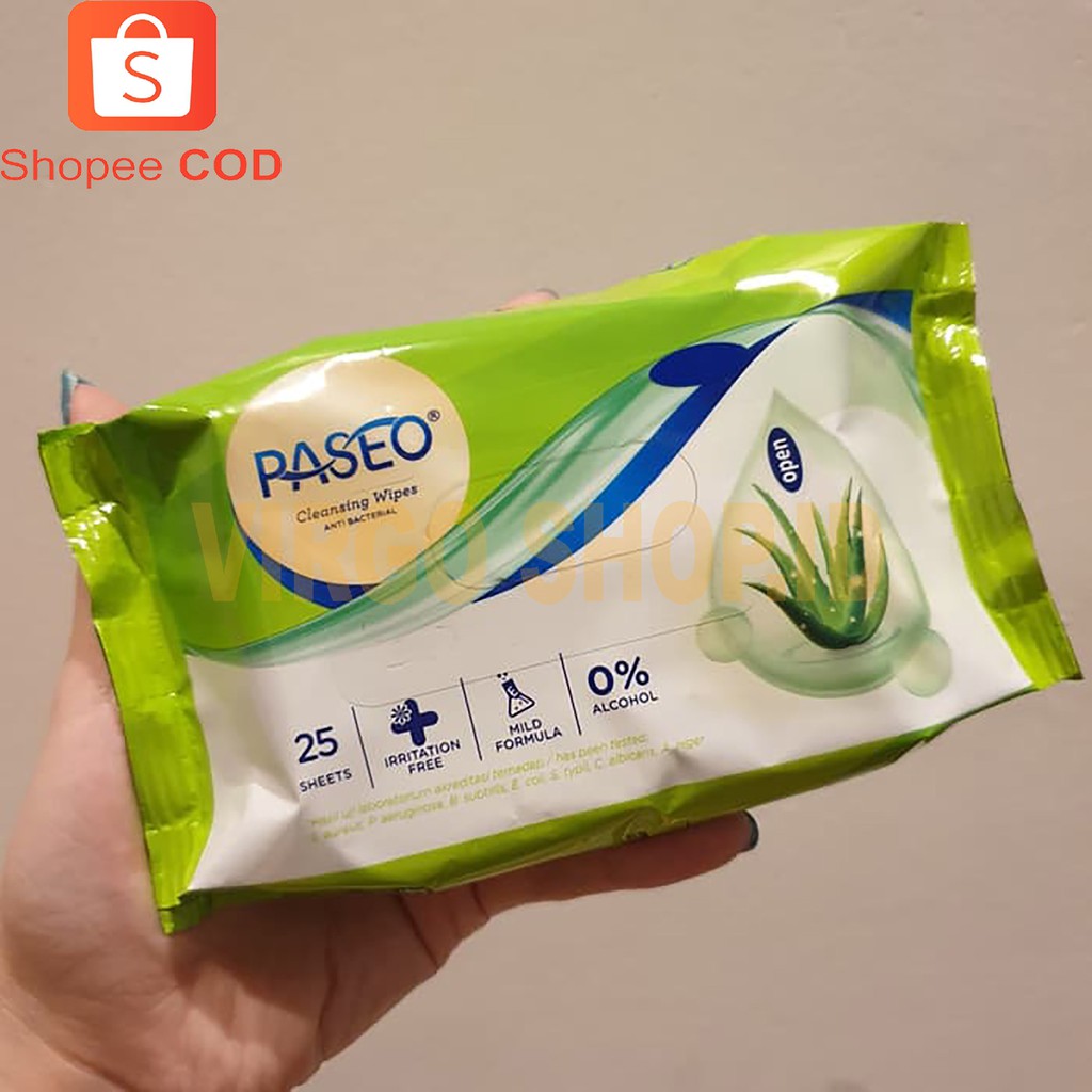 Tissue Basah Anti Bakteri Paseo 1Pack Isi 25 Lembar / Tisu Basah / Tissue Basah / Tisu Basah Paseo / Tisu Paseo / Tisu / Tissu Basah / Tisue Basah