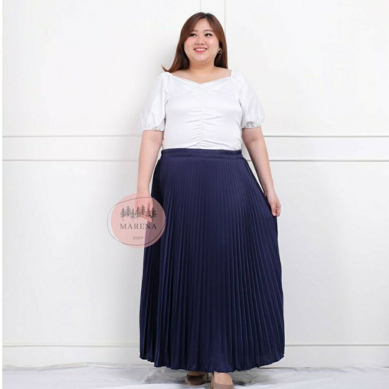 Rok jumbo plisket polos lp 120 , 130 ,140 ,150 160cm bb 90-150kg masuk-2