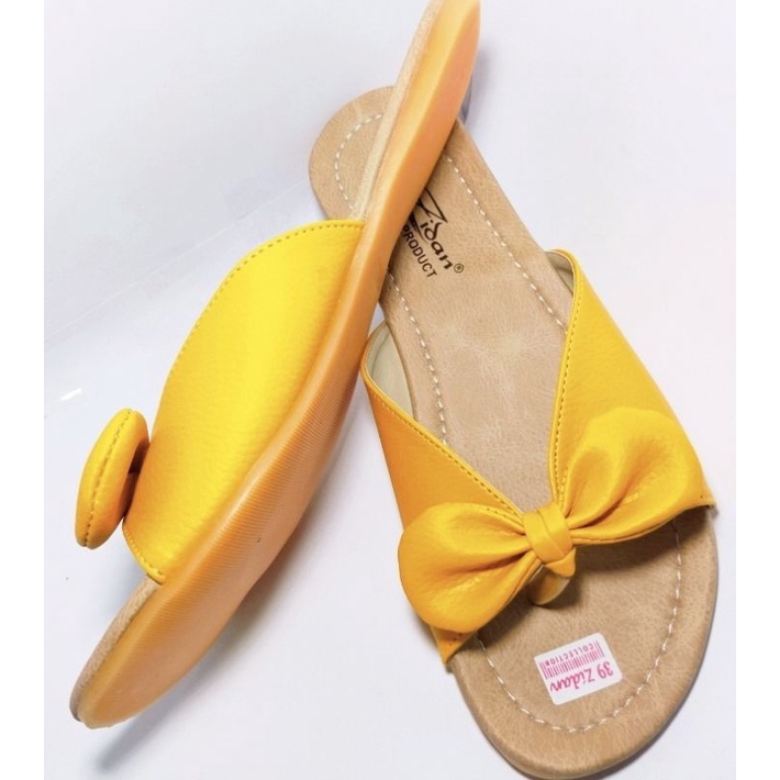 Sandal Papirut Sandal Wanita Papirut Sandal Jepit Teplek Sol Karet-Jepit pita mustrad