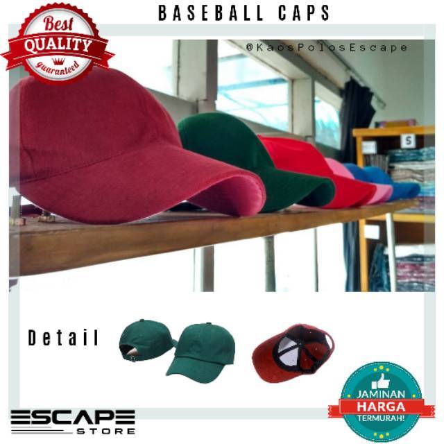 Topi Baseball Polos / Topi Distro Bahan Rafell Beludru