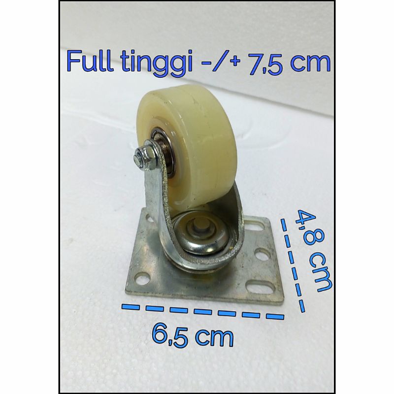 Roda Troli Nilon ball Bearing. 1st 4 pics Roda Serbaguna anti slip