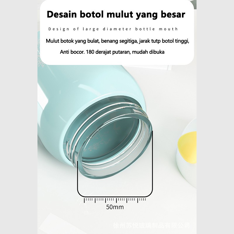 BOTOL JERAMI ANAK/botol Kartun 560ML/Botol Minum Anak/Karakter rabbit Bear Tutup Clip/ mport/C 199