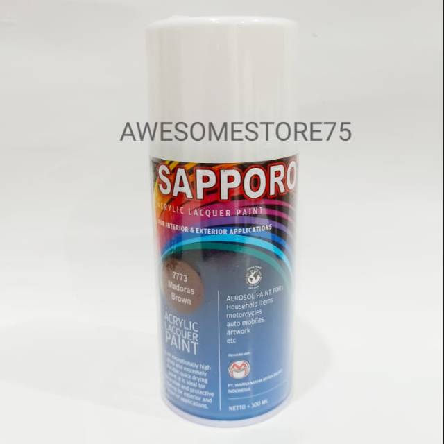 SAPPORO MADORAS BROWN 7773 Coklat Cat Semprot Pilox Pylox