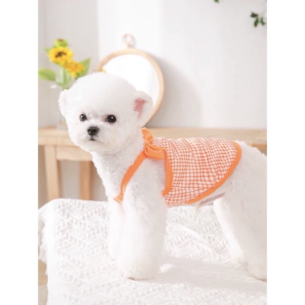 Orange Pink Pitch Pet for Dog Cat Baju Anjing Kucing Lucu