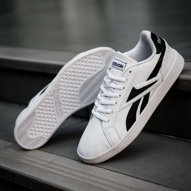 Sepatu Reebok Royal Complete 2 White Black Original OEM Sneakers Pria