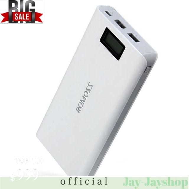 Romoss Sense 6 Plus Power Bank LCD 2 Port 20000mAh (ORIGINAL)