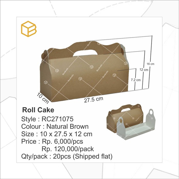 

Jual RC271075 - Rollcake, Packaging. - Cokelat terbaik