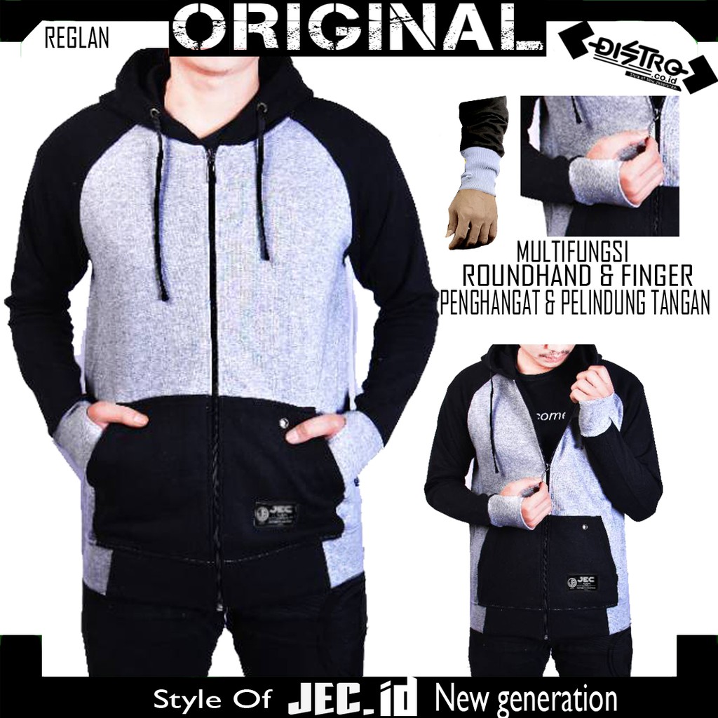 Jaket Hoodie Reglan Roundhand Finger Zipper Premium | Hudie | Hodie Pria | Sweater | Switer | Sweeter