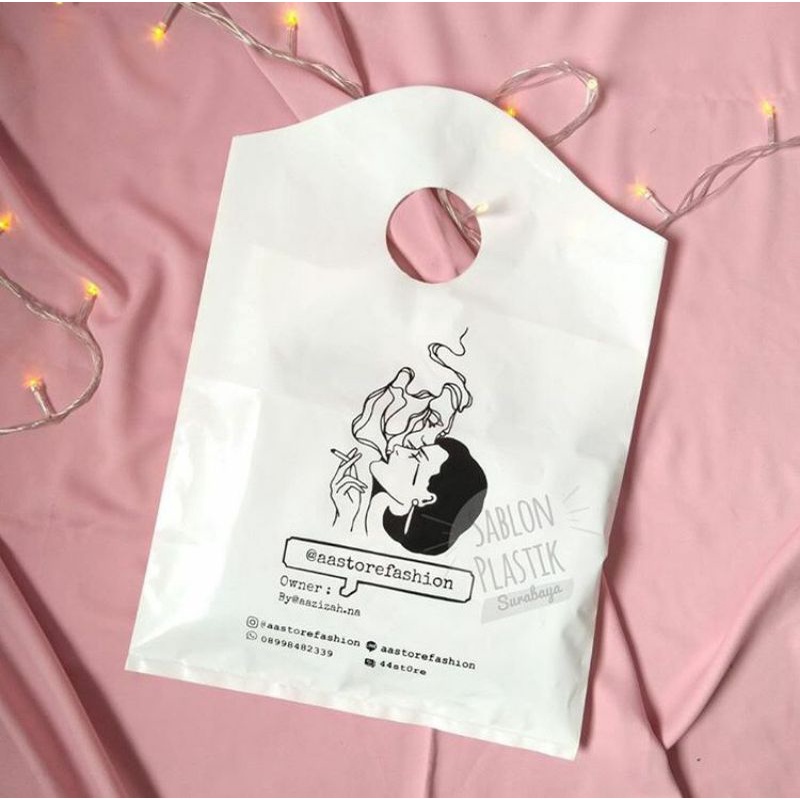 SABLON PLASTIK CUSTOM DESAIN PE GUNUNG 35X45