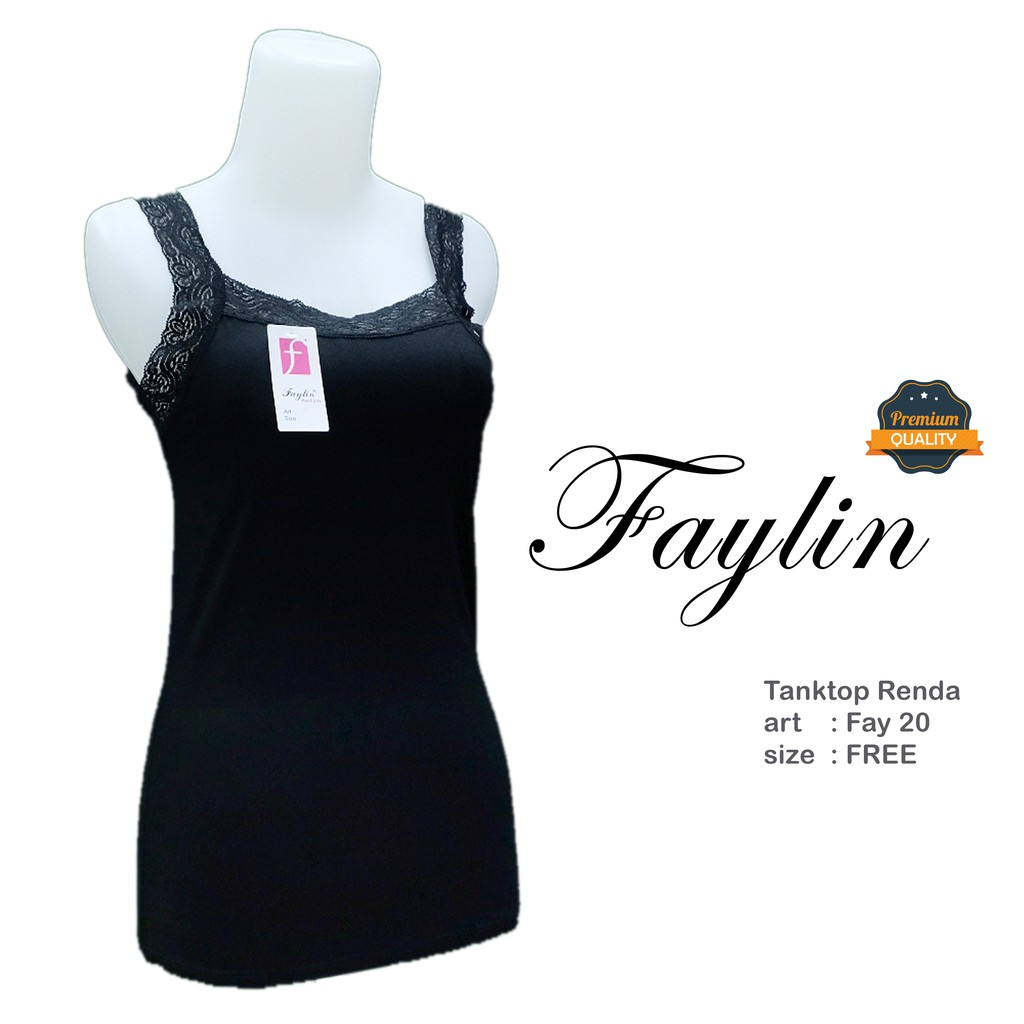 FAYLIN | Tanktop Wanita RENDA Rayon Spandex / Tank Top L-XXL / art FAY 20