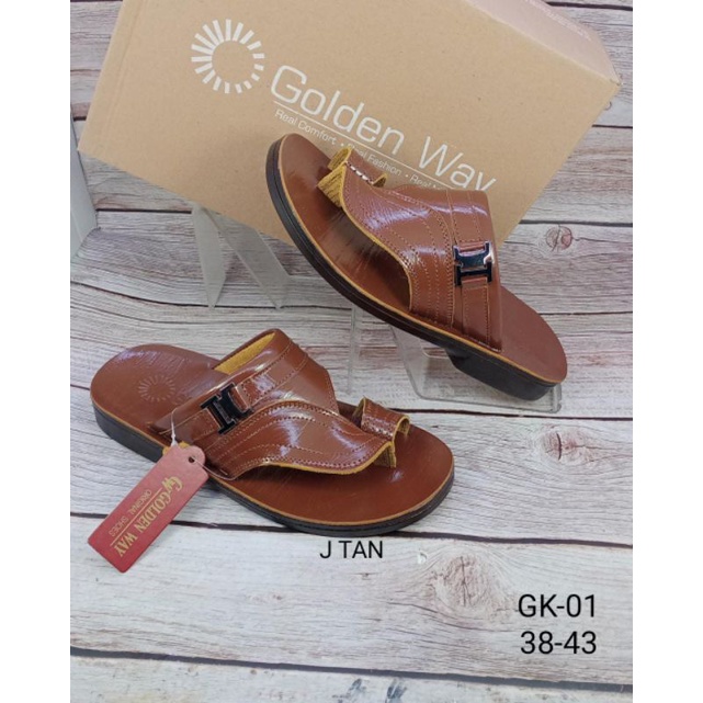 SANDAL KULIT ASLI PRIA GOLDEN WAY GK-01