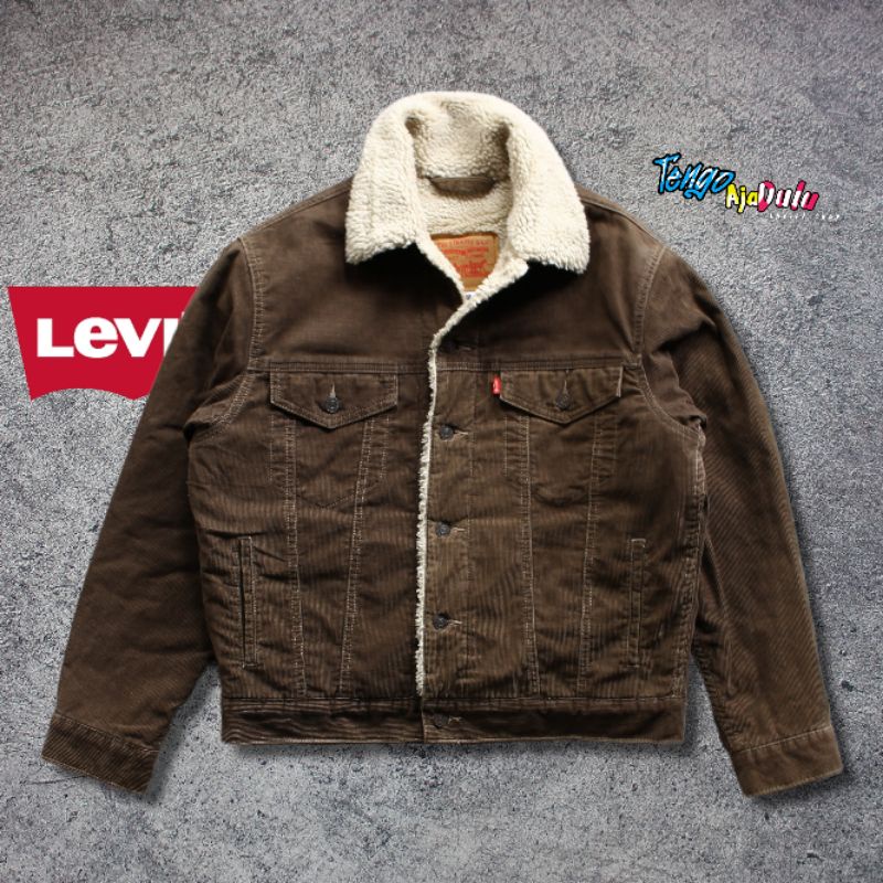 Trucker Levis Corduroy Serpha Brown Original, Second (NEGO)