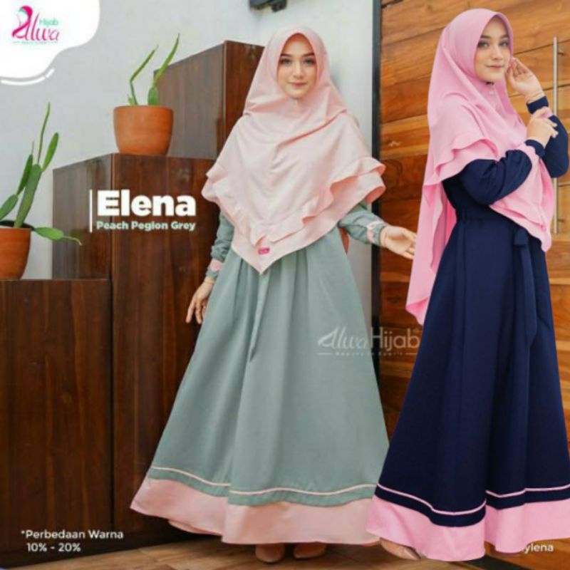 GAMIS SYARI ELENA 1 SET KHIMAR || ALWA HIJAB