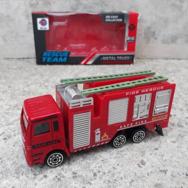 Diecast Truck Pemadam Kebakaran - Mainan Miniatur Mobil Fire Rescue T