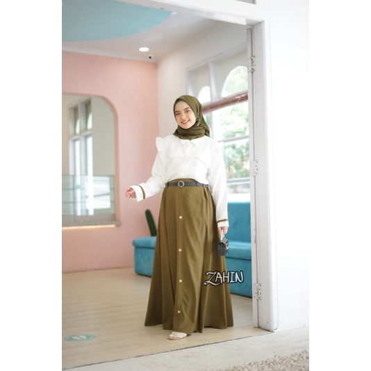 𝓱𝓪𝔂𝓵𝓪𝓱 [MG54] ZAHIN ORI JASMINE Set/ Set Rok / SETROK/ SETROK ITYCREPE/ ITYCREP// Setelan Rok Jasmin
