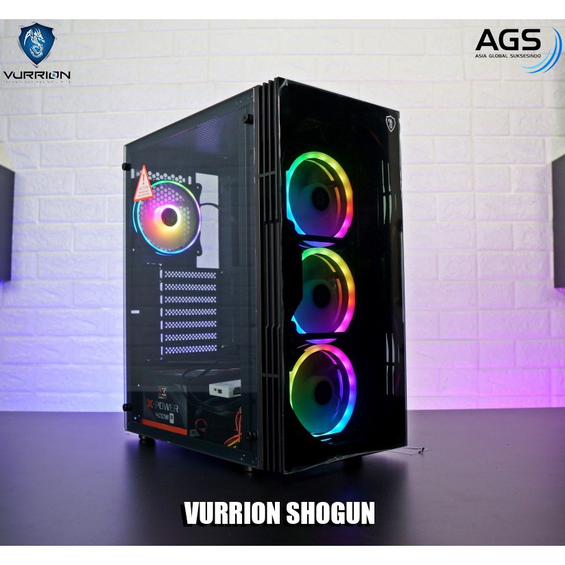 VURRION SHOGUN - Mid-Tower Gaming PC Case|Casing PC|Tempered Glass