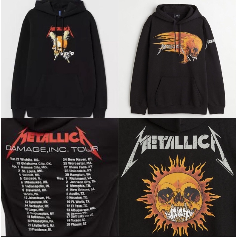 Hoodie H&M HNM Metallica fire and sun/Demage Inc