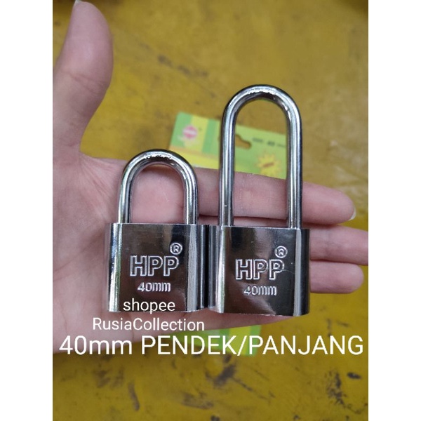 Gembok HPP Leher Panjang /Pendek 40mm 30mm 50mm 60mm , Gembok Pagar Rumah