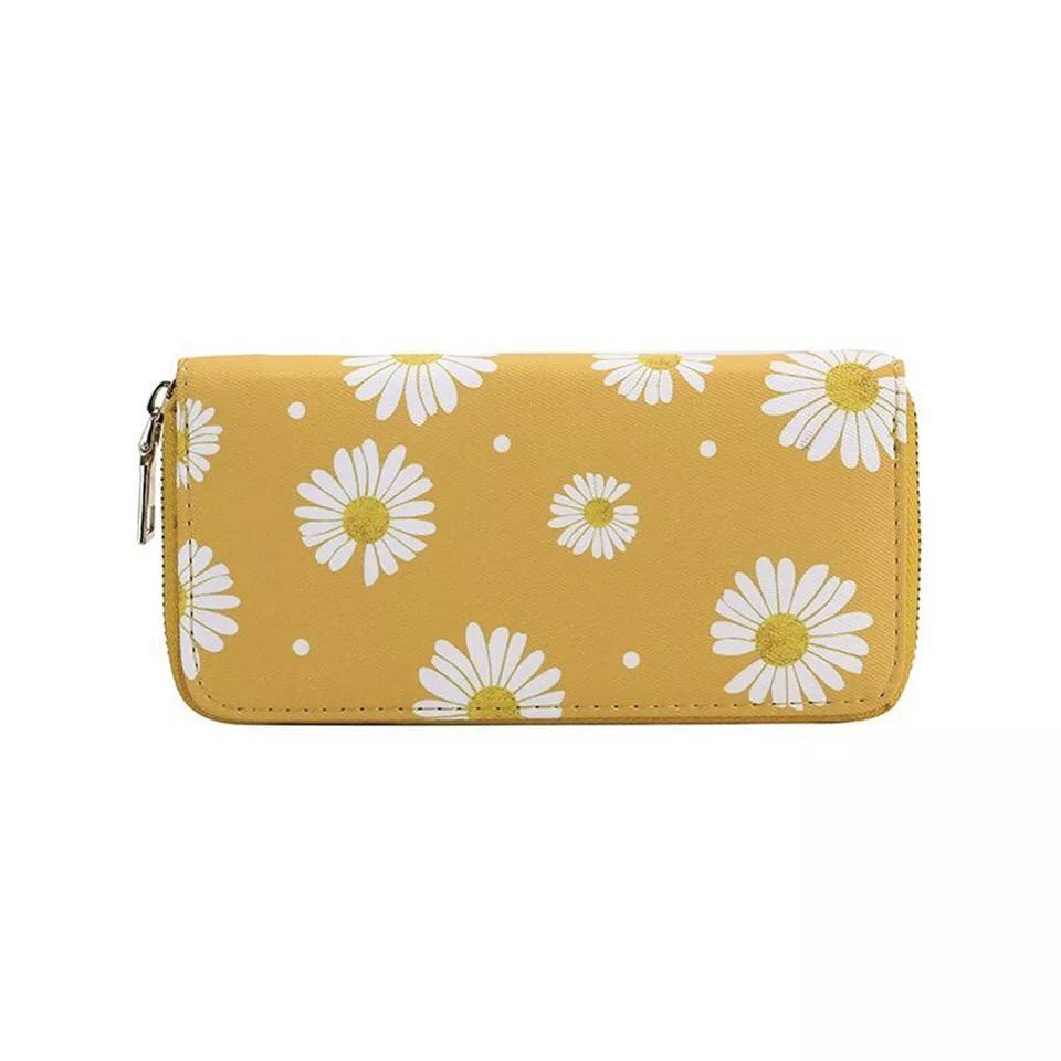 DOMPET WANITA PANJANG MOTIF BUNGA DAISY / DOMPET PANJANG WANITA