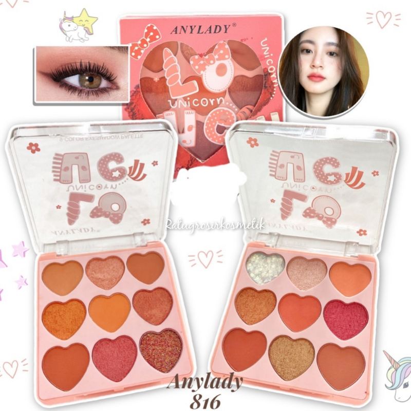 EYESHADOW ANYLADY UNICORN NO.816/EYESHADOW ANYLADY SAY HELLO NO.802/EYESEDOW ANYLADY