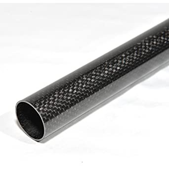 1meter Pipa carbon tube karbon tube diameter luar OD 24mm ID dalam 22mm tebal 1mm 3K GLosy