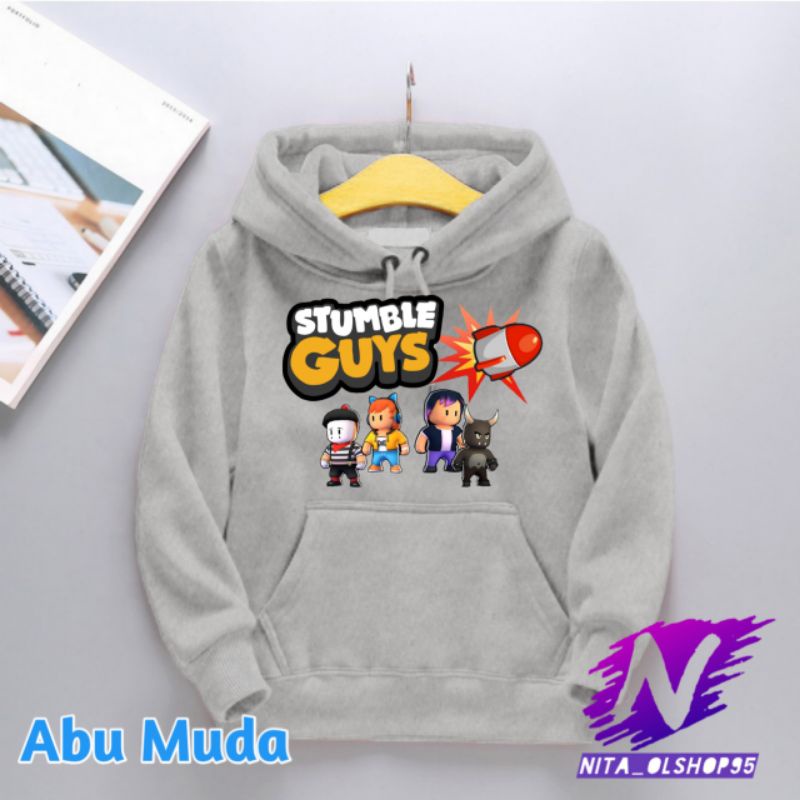 Hoodie stumble guys roket hoodie anak bisa untuk laki laki dan perempuan untuk anak umur 2-12tahun