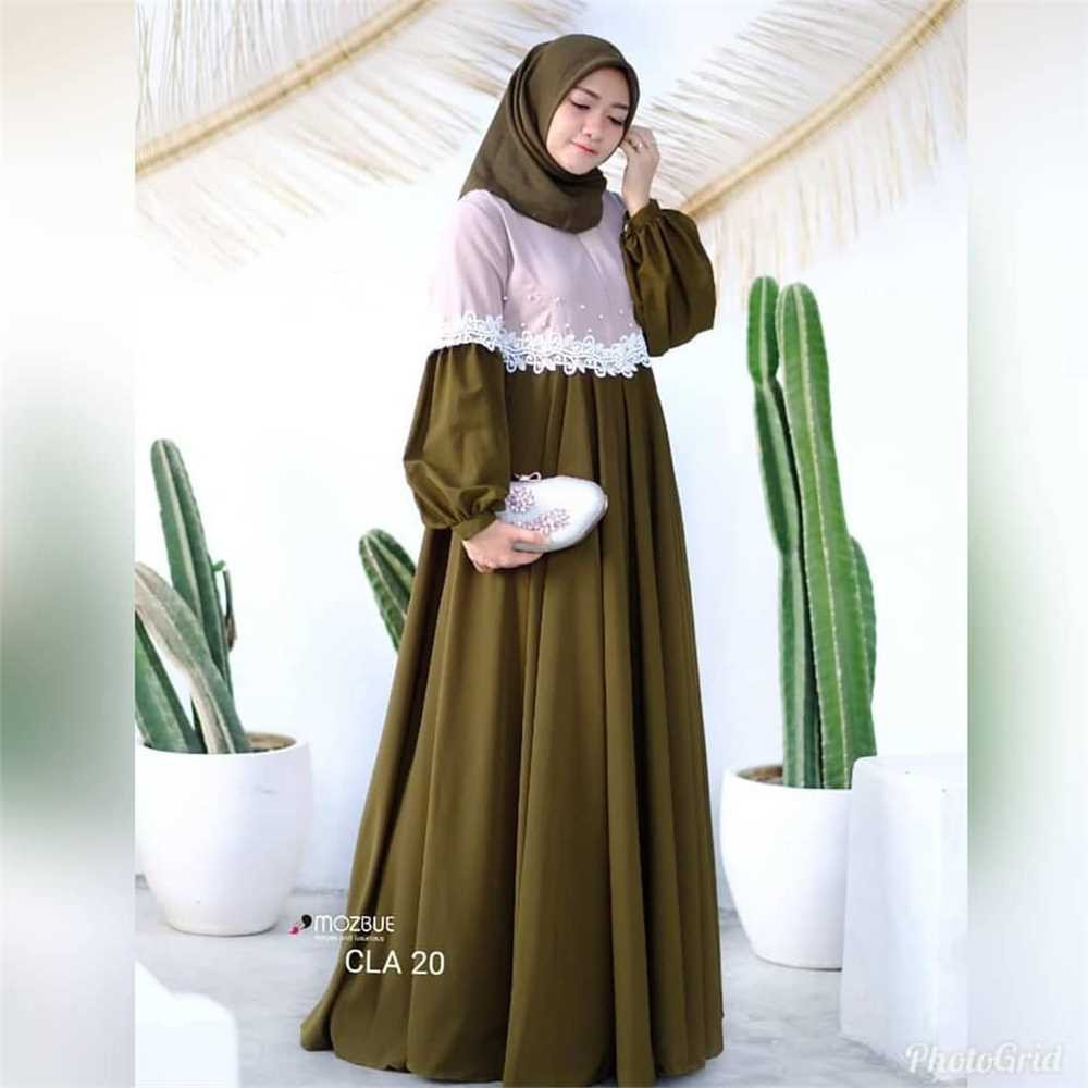 Baju Gamis Wanita Syarí Muslim dewasa Dress Muslimah Clarissa Dress MC 264