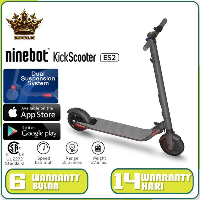 Segway Ninebot ES2 Electric Scooter With LED Display Skuter Listrik