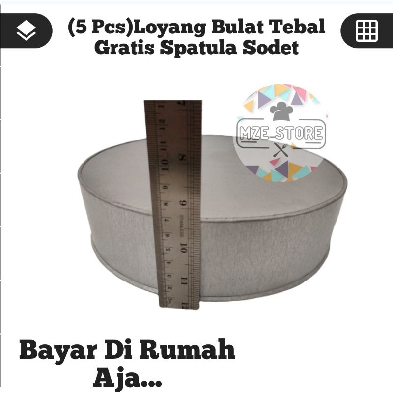 LOYANG KUE BOLU BULAT 5 SUSUN GRATIS SPATULA SODET