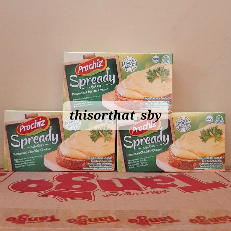 Jual PROCHIZ Spready Cheddar Cheese 160gr || Keju Prochiz Cheddar Oles ...