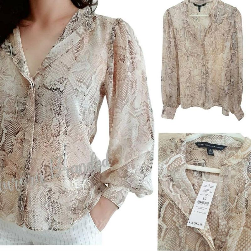 WHBM blouse snake size S