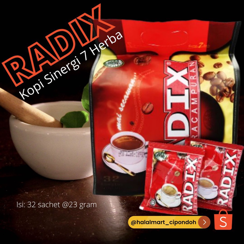 

Radix Premix Coffee HPA Malaysia isi 32 sachet