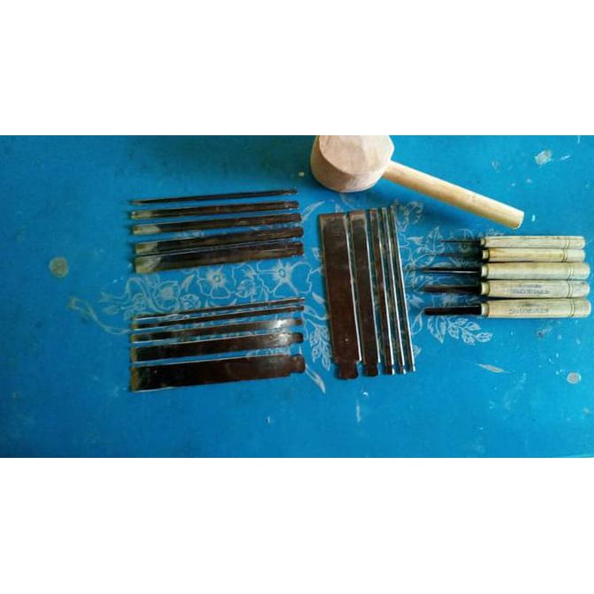 alat pahat ukir kayu manual 4 jenis dengan 5 ukuran