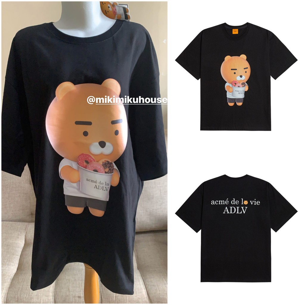 [acmé de la vie] KAKAO X ADLV DONUT BUCKET RYAN SHORT SLEEVE T-SHIRT WHITE BAJU KOREA RYAN BT21 BABY