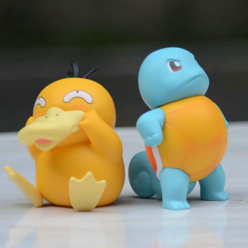 Mainan Action Figure Pokemon Psyduck Squirtle Bahan PVC Untuk Dekorasi Rumah / Mobil