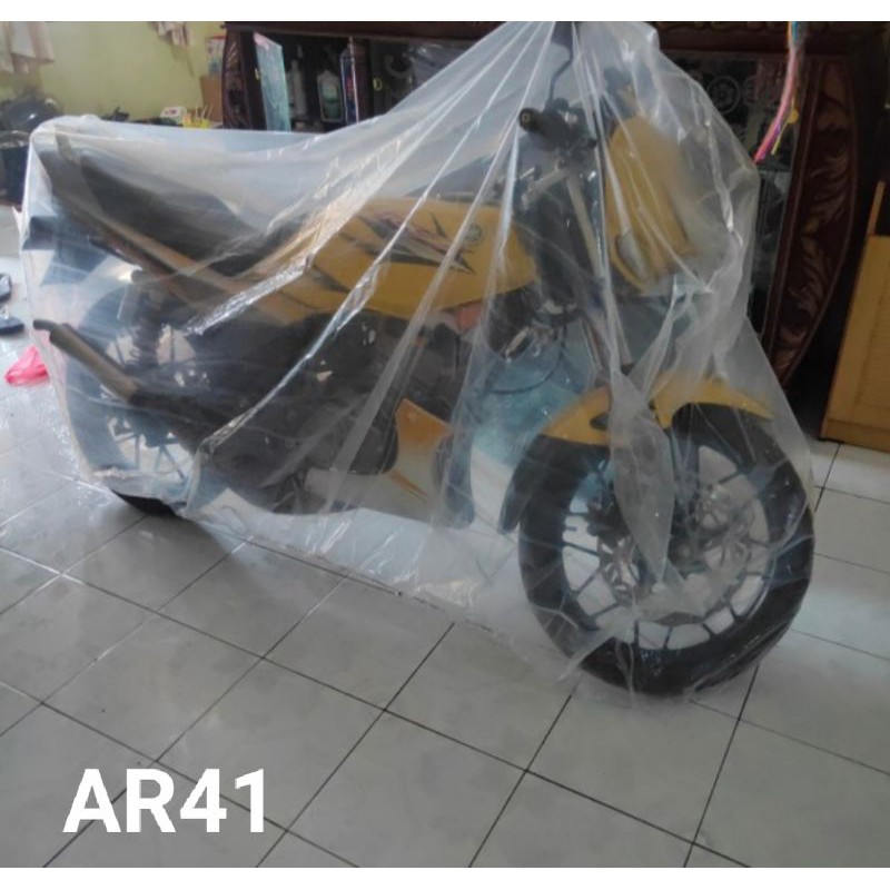 COVER MOTOR TRANSPARAN SARUNG MOTOR PLASTIK PLASTIC ANTI AIR