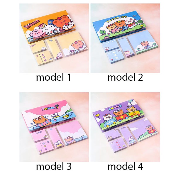 

InJO sticky notes kartun box catatan tempel spring outing bear (3H1)sno067