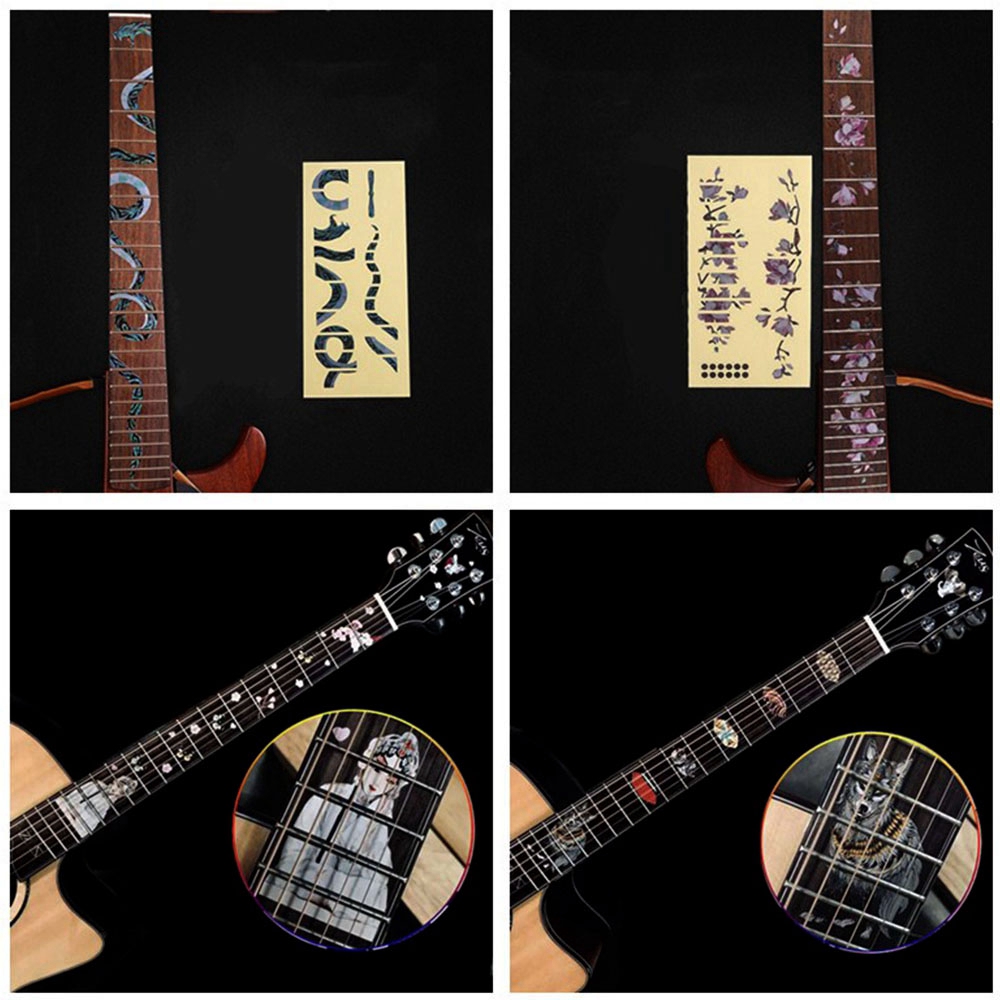 Stiker Fretboard Gitar Elektrik Kualitas Tinggi 22 Gaya