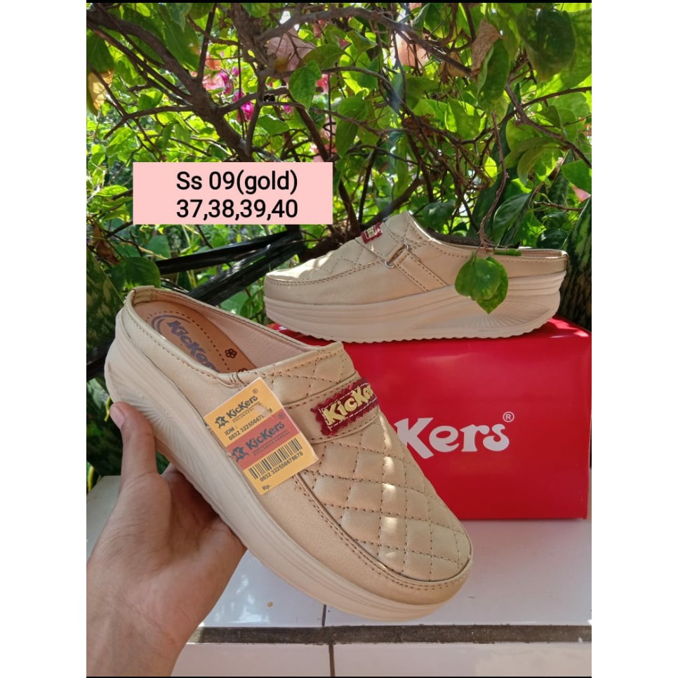 sandal slop wedges kickers-ss 09 gold