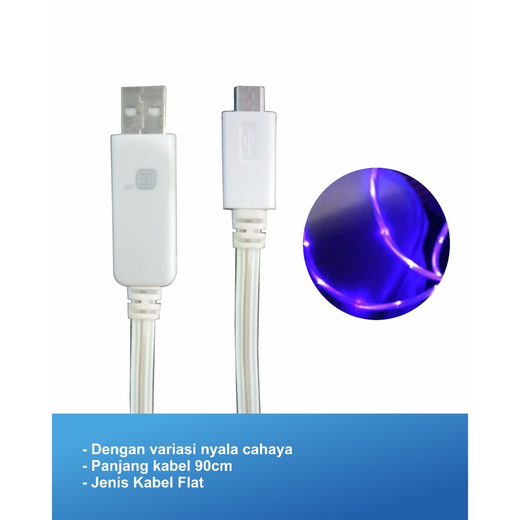 KABEL USB MICRO LAMPU LED