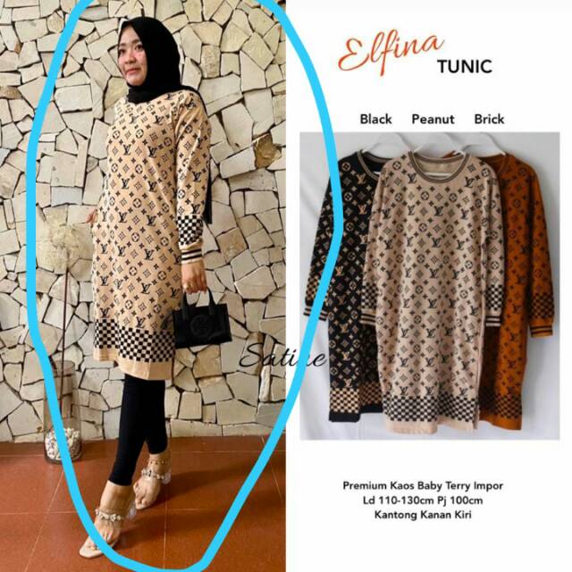 Elfina tunik / YSL Tunik / Kaos Import Tunik By Satine Ori Solo