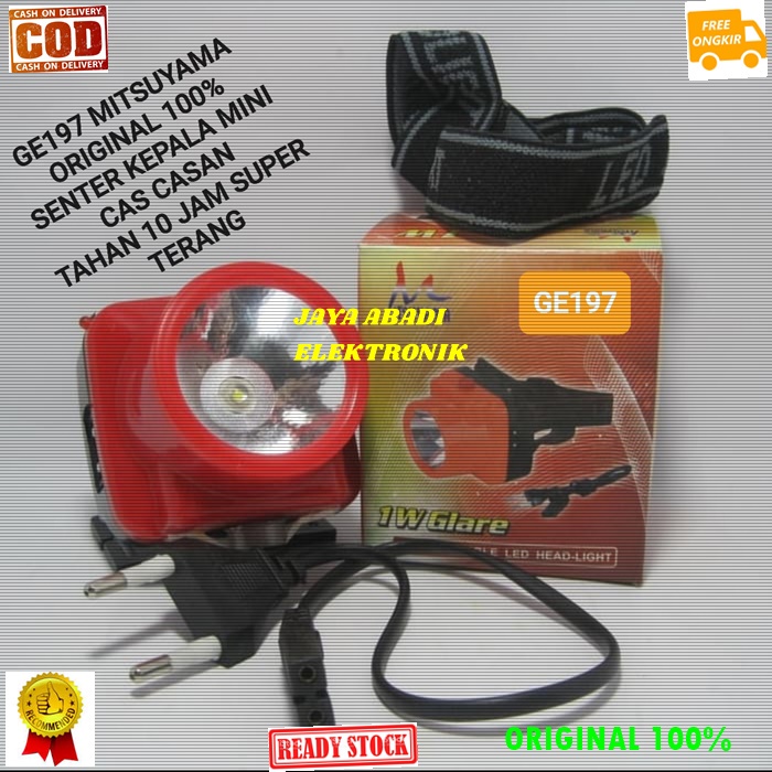 G197 ORIGINAL LAMPU LED PUTIH COB 10 W WATT BATERAI LAMPU EMERGENSI EMERGENCI EMERGENCY WHITE DARURA