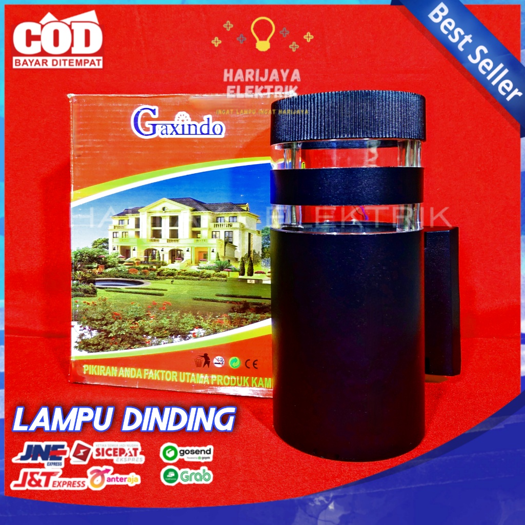 GAXINDO LAMPU DINDING HIAS TAMAN TEMPEL PILAR OUTDOOR FITTING E27 SNI