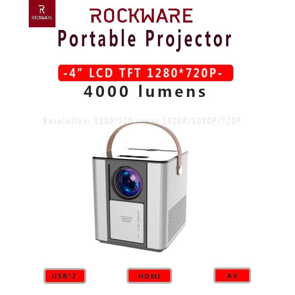 ROCKWARE BLJ-888T Screen Mirroring Version - HD Projector 4000 Lumens