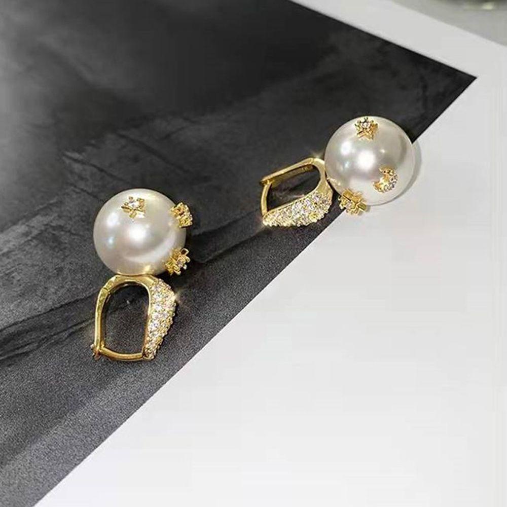 Mxbeauty Gaya Korea Drop Earrings Fashion Romantis Bulan Bintang Perhiasan Hadiah Logam Menjuntai Earrings