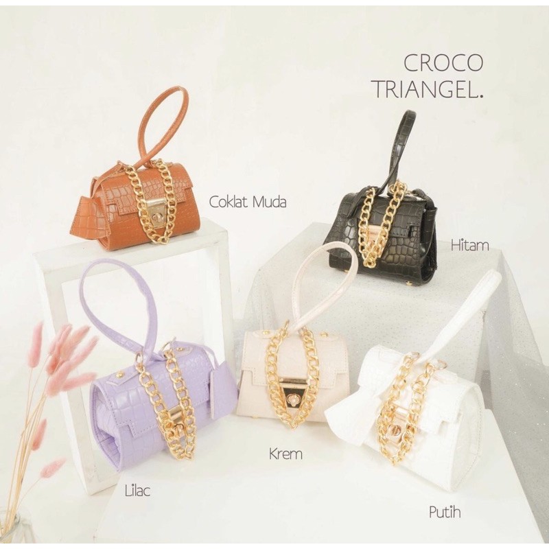 SIMPLE MINI CROCO SLING BAG PREMIUM / TAS VIRAL HITS 2021