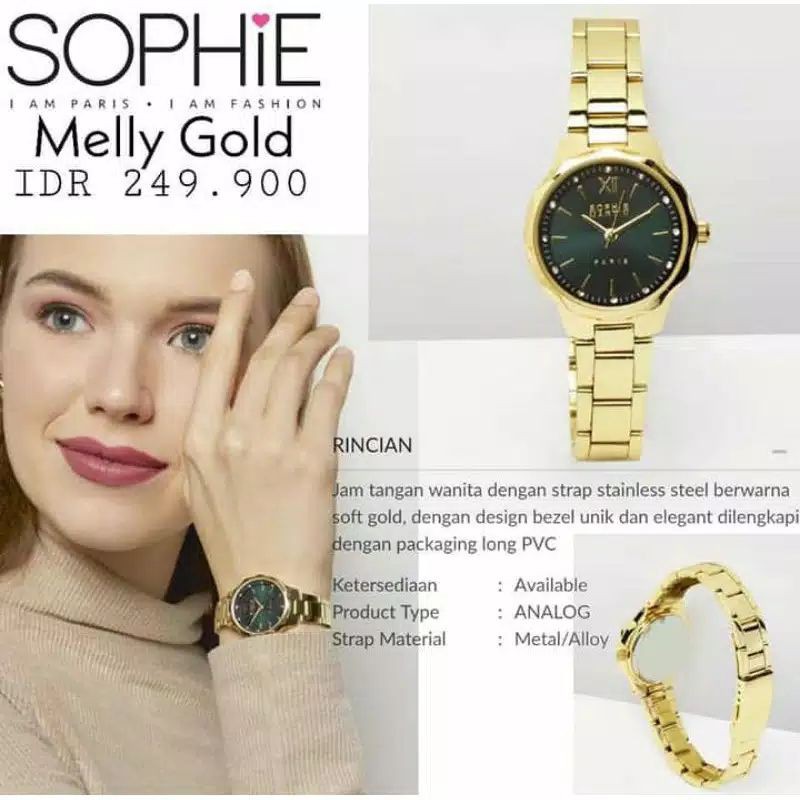 jam tangan melly gold sophie paris promo