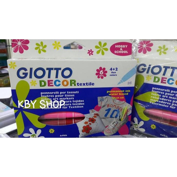 

Spidol Untuk Kain / Kanvas 6 Warna Giotto Decor Textile