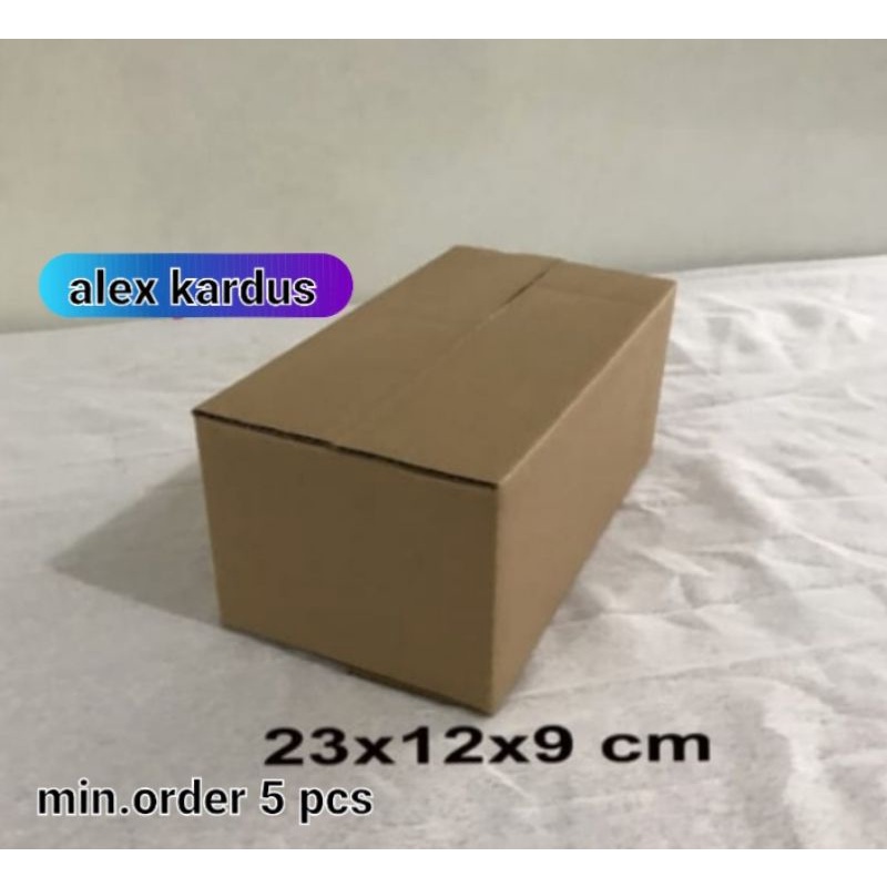 

Kardus / box / 23x12x9 cm / Karton packing polos baru ST